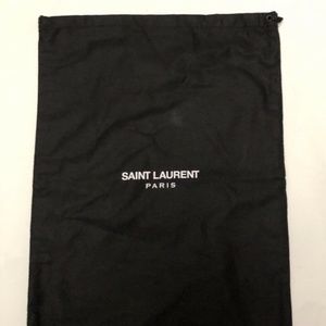 Saint Laurent Paris Dust Bag Black White Cotton